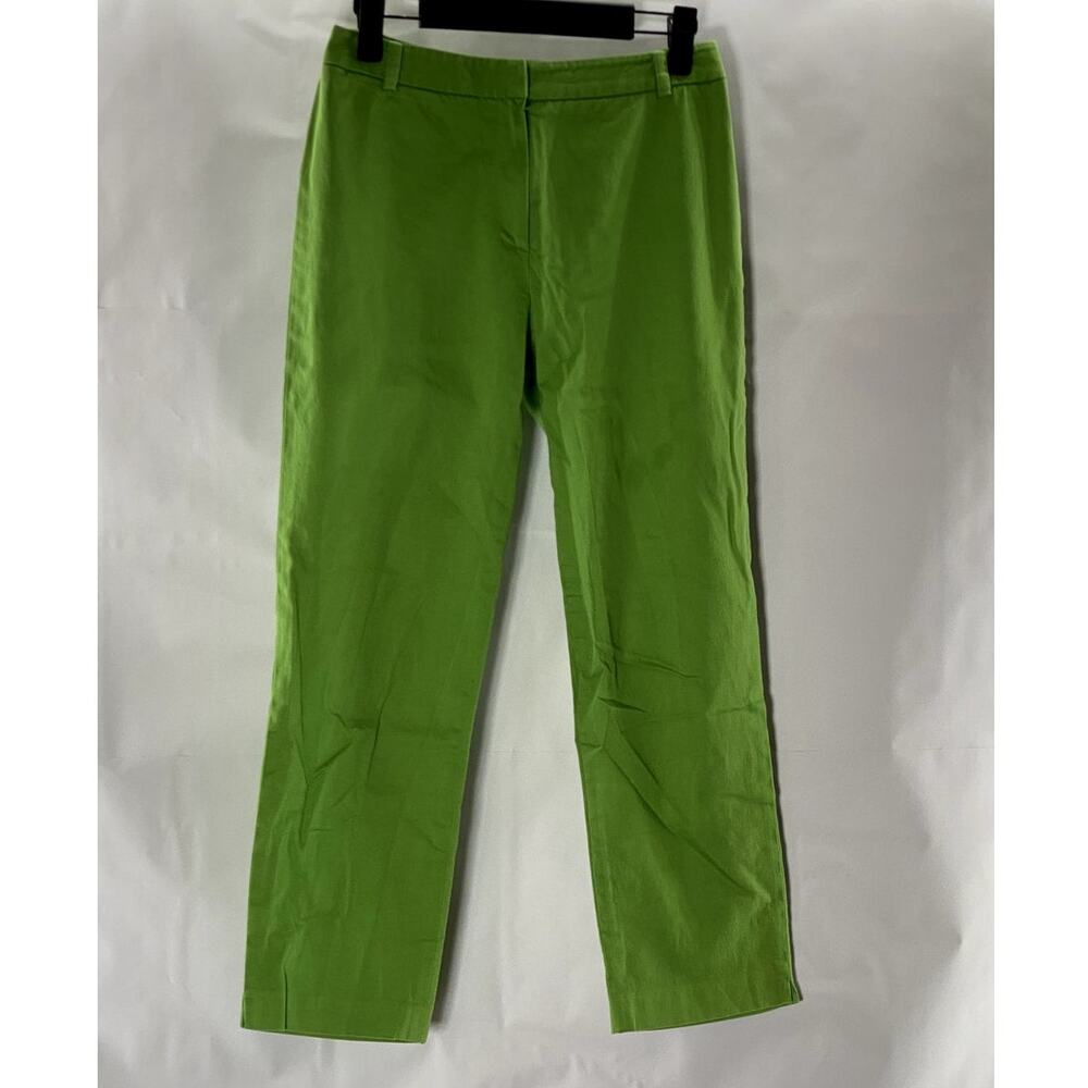 SJSJ Women's Bright Green Straight-Leg Dress Pants SZ M